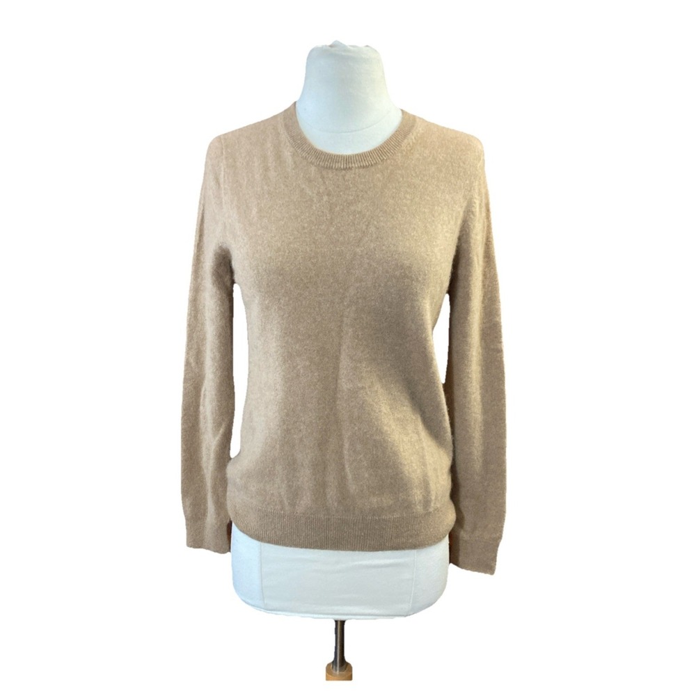 Gobi Mongolian Cashmere Sweater Sz XS  Brown Beige Quiet‎ Luxury Neutral